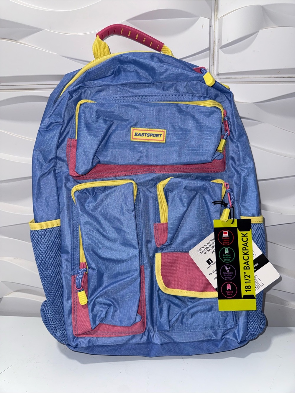 Eastsport Blue Multicolor Men's 18.5" Backpack